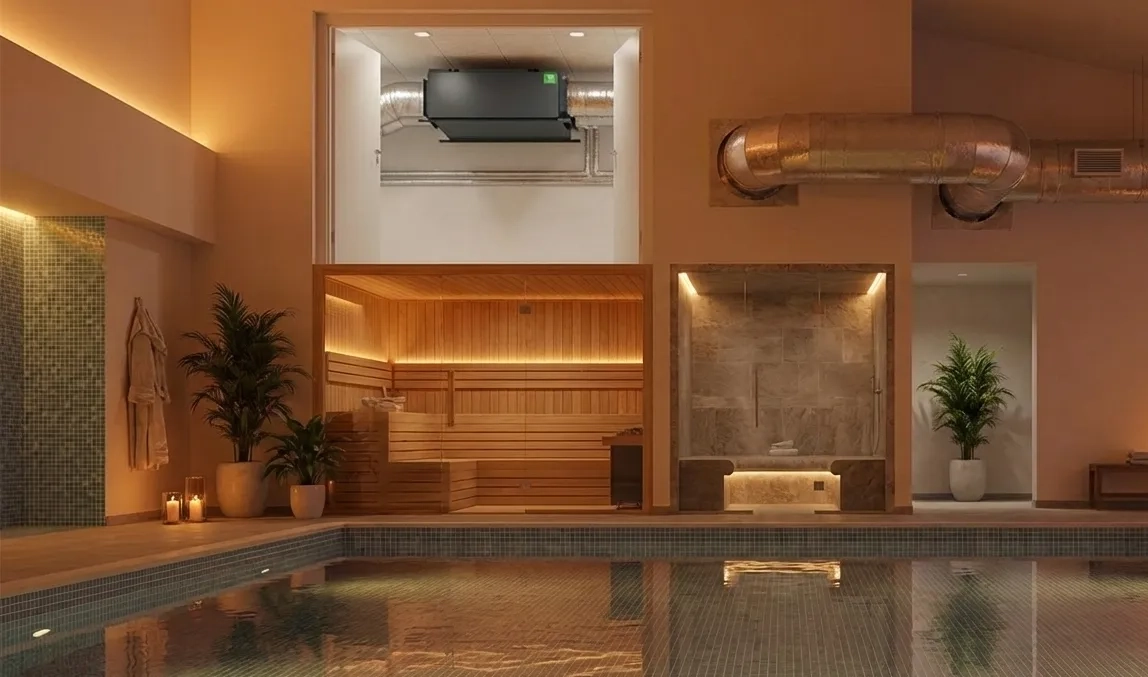 Anforderungen an den Raum für den Kanalentfeuchter MSHA(C): Technikraum, Luftkanäle, Platz und Dauerbetrieb